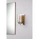 Bocage 1 Light 5 inch PC Bath Light Wall Light in Polished Chrome with Gold